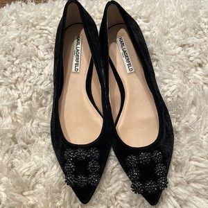 Karl Lagerfield flat shoes
